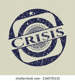 Blue Crisis rubber grunge texture stamp