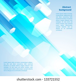 Blue cristal. Vector illustration for your business presentation