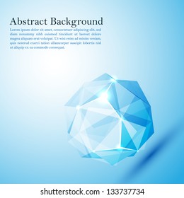 Blue cristal. Vector illustration for your business presentation