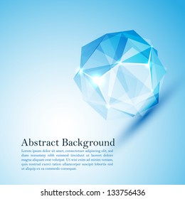 Blue cristal. Vector illustration for your business presentation