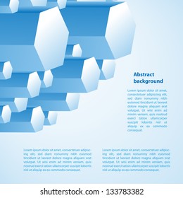 Blue cristal. Vector illustration for your business presentation