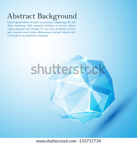 Blue cristal. Vector illustration for your business presentation