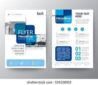 Blue cross graphic element Brochure cover Flyer Poster design Layout vector template in A4 size