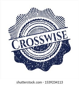 Blue Crosswise distress rubber seal