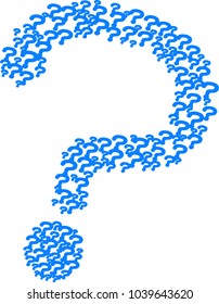 Blue Crowded question mark