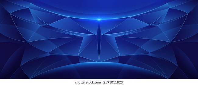 Blue crystal abstract technology background