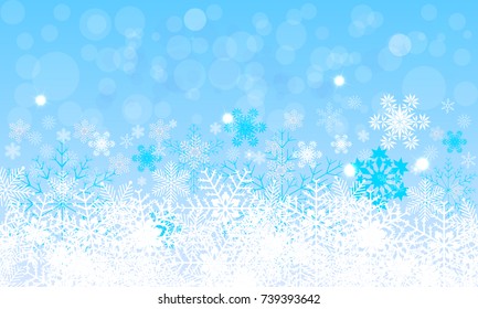 Blue crystal background snowflake - stock vector