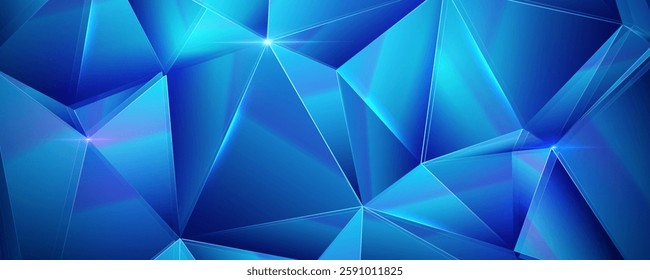 Blue crystal diamond vector abstract backround