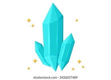 Diseño de pegatina plana de Blue Crystal Fortune