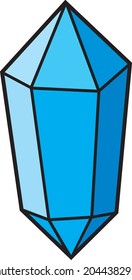Blue crystal icon vector illustration