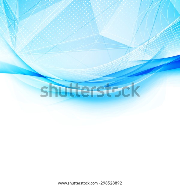 Blue\
crystal and swoosh wave pattern layout abstract modern hi-tech\
background with border template. Vector\
illustration