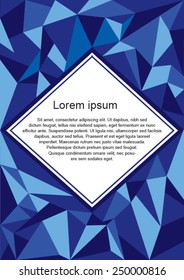 Blue Crystallize background poster template