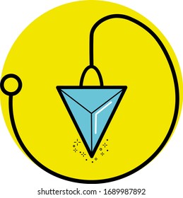 Blue Crytal on Yellow Background