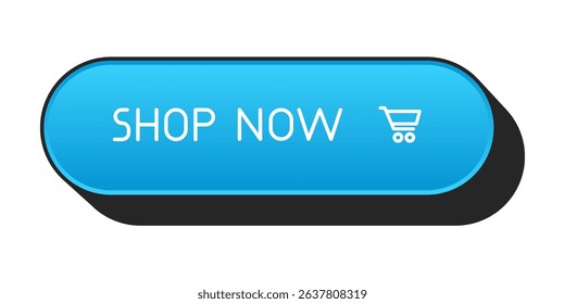 Blue CTA button with text: Shop now.