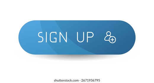 Botón CTA azul con texto: Registrarse, usuario, diseño UI.