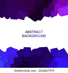 Blauer Würfel Geometrischer Hintergrund. Vorlage für Präsentation, Werbung, Banner.