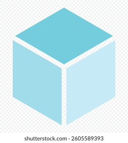 Blue cube Icon. In Trendy Design Vector. vector illustration on Transparent background. EPS 10.