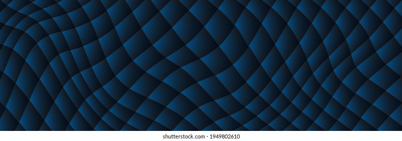 blaue Würfel auf dem Hintergrund. Verzerrungswürfel. Vektorgrafik