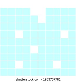 Blue cubes on white background