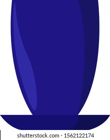 Blaue Tasse, Illustration, Vektorgrafik auf weißem Hintergrund.