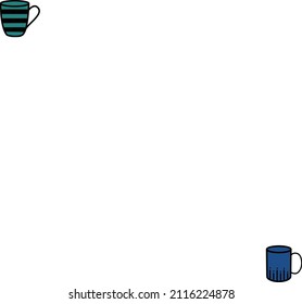 Copa azul, ilustración, vector sobre fondo blanco.