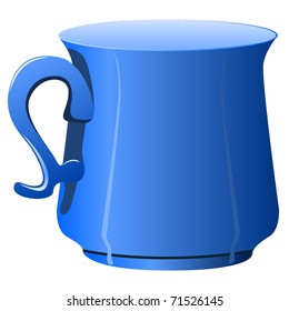 blue cup. vector