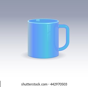 Blue cup  for your logo.