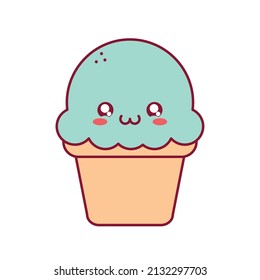 blue cupcake illustration over white