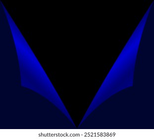 Página de papel de canto ondulado azul. Enrole a folha de papel removível. Ilustração isolada de vetor.