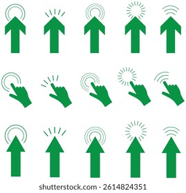 Blue Cursor Click, Computer mouse icon set, vector arrow collection on Transparent Background. EPS 10.