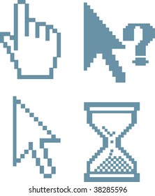 blue cursors. vector