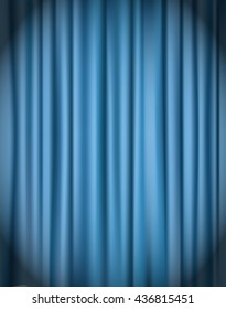 blue curtain background vector illustration