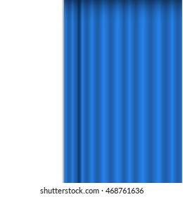 Blue curtain vector.