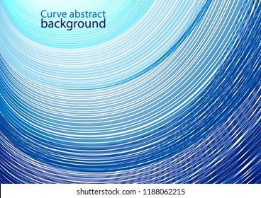 Blue curve abstract background