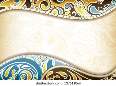 Blue Curve Abstract Background