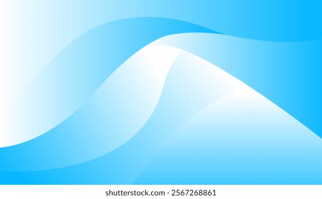 Blue curve abstract background template design