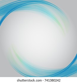Blue curve abstract background vector illustration.