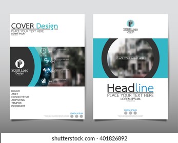 Blue curve annual report brochure flyer design template vector, Leaflet cover presentation abstract flat background, layout in A4 size