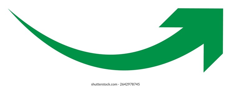 Blue curve arrow icon. Flat style arrow icon for your website, design, logo, app, UI. Long curve arrow icon set. Vector illustrator