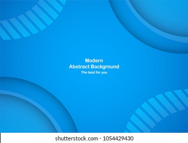 Blue curve background with copy space for white text. Technology template design for cover, brochure, web banner and magazine.