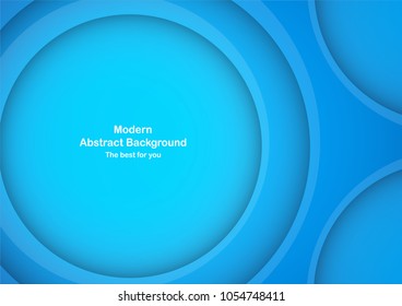 Blue curve background with copy space for white text. Technology template design for cover, brochure, web banner and magazine.
