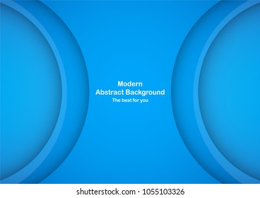 Blue curve background with copy space for white text. Technology template design for cover, brochure, web banner and magazine.