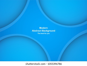 Blue curve background with copy space for white text. Technology template design for cover, brochure, web banner and magazine.