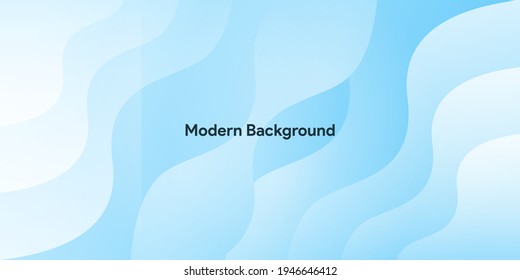 Blue curve background with smooth wavy journey flow on black background
