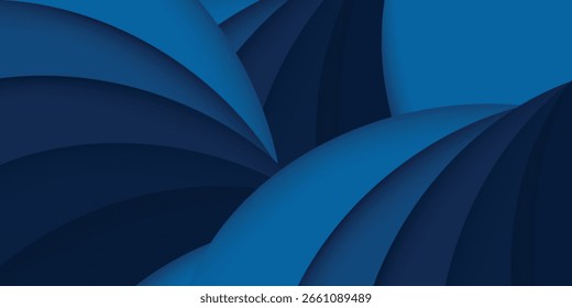 blue curve background vector illustration.