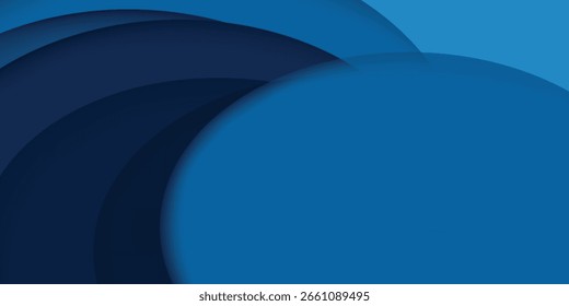 Ilustración vectorial de fondo de curva azul.
