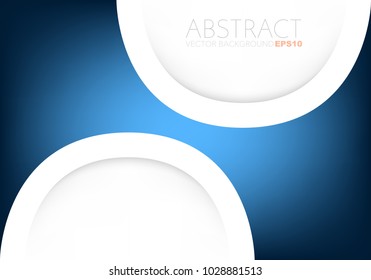 Blue curve background vector overlap layer on white space for design