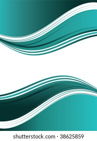 Blue curve frame