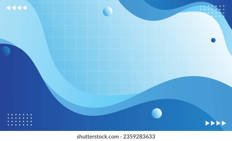 blue curve frame template background design