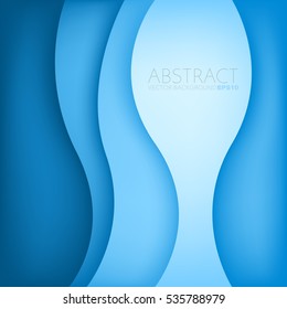 Blue curve layer background with space and gradient colour for artwork background design